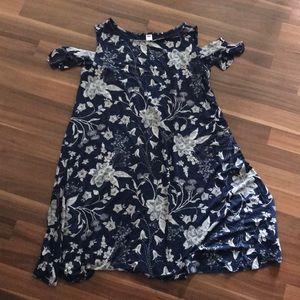 Flowy floral Cold Shoulder Dress